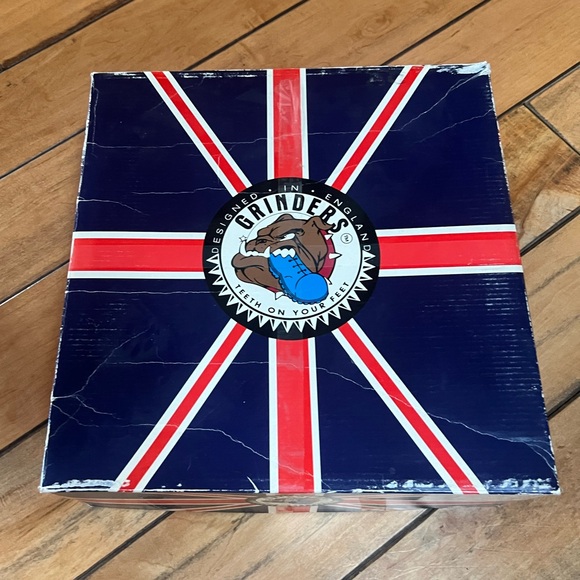 Grinders “Herald” Black Leather 14 Hole Steel Toe Boots Mens UK 5 US W 7… - Picture 4 of 16